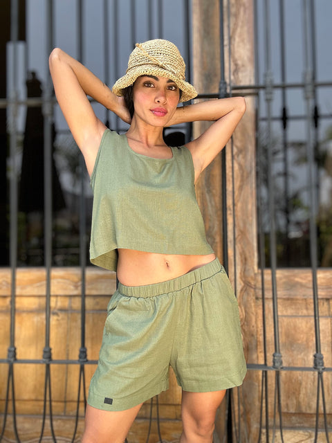 Comfort Linen Set- Verde