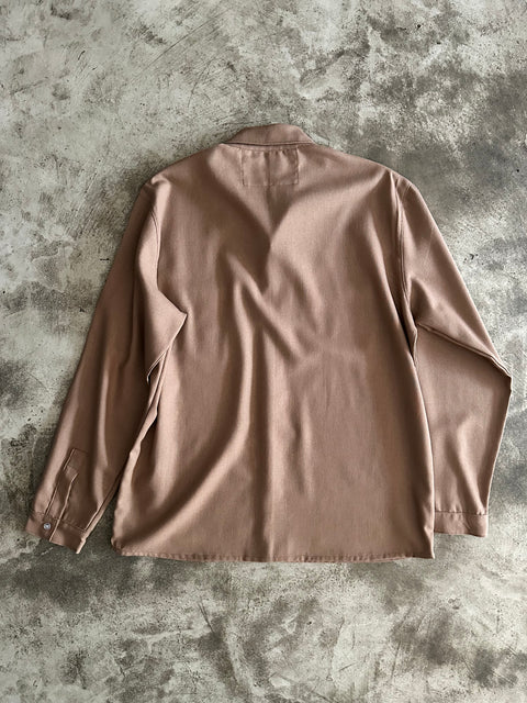 Linen Work Shirt - Marrón