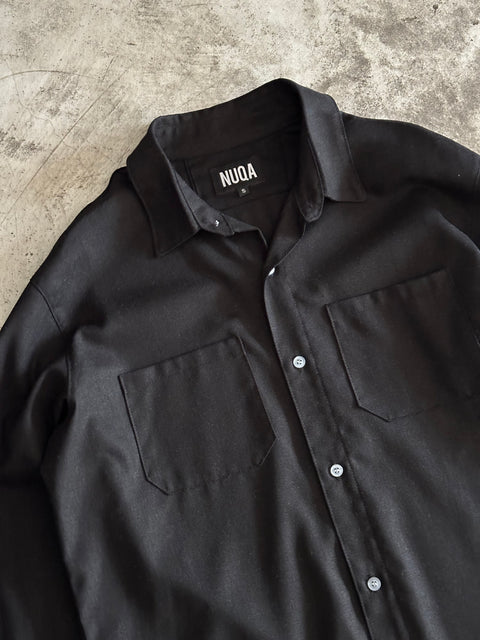 Linen Work Shirt - Negro