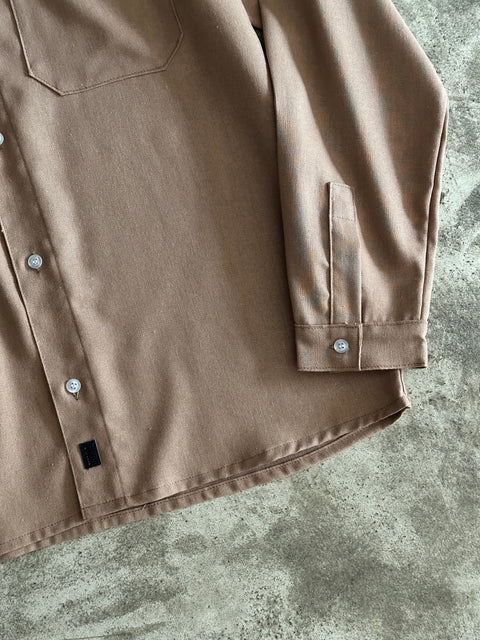 Linen Work Shirt - Marrón