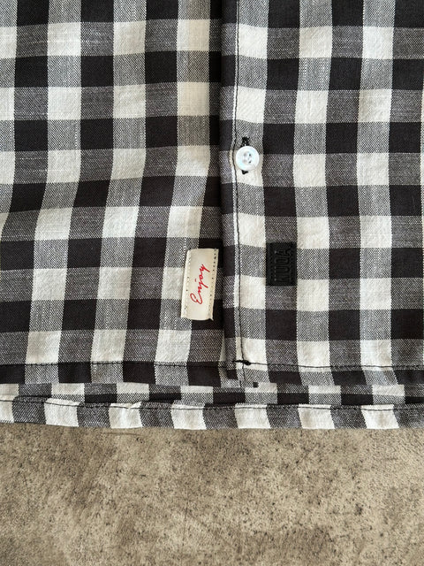 Check Linen Shirt - Negra