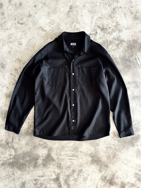 Linen Work Shirt - Negro