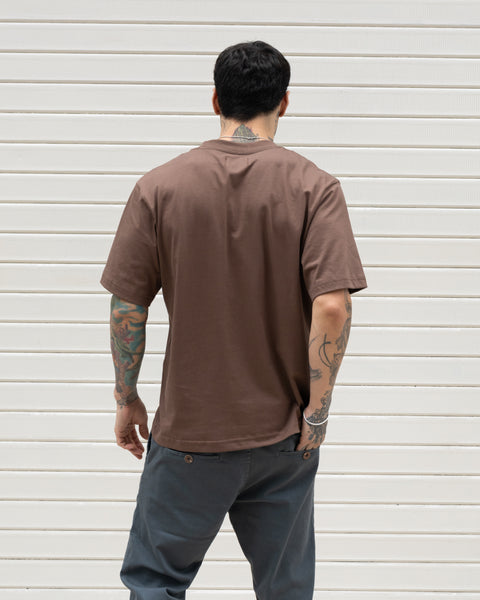 Semi Boxy Tee 20/1 - Marrón