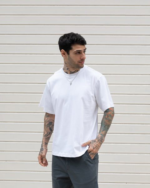 Peruvian Essentials - Pisco Sour Semi Boxy Tee - Blanco