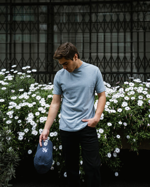 Chrome Washed Tee 12/1 - Acero