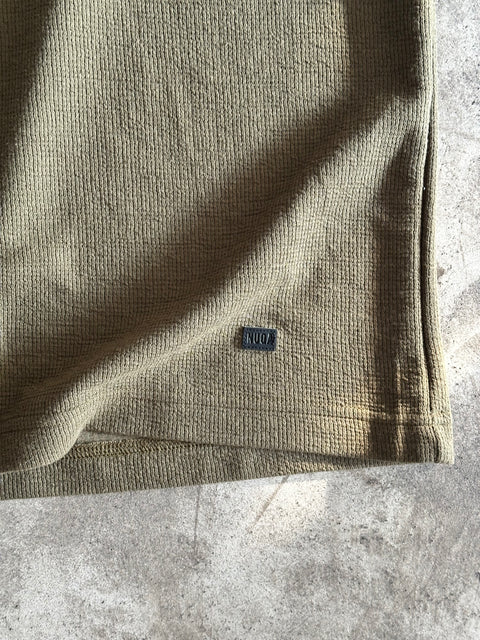Cropped Textured Tee - Olivo