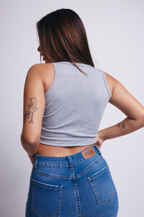 Comfort Pima Top - Gris