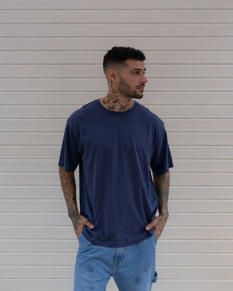 Tee lavado oversized 24/1 - Blueberry