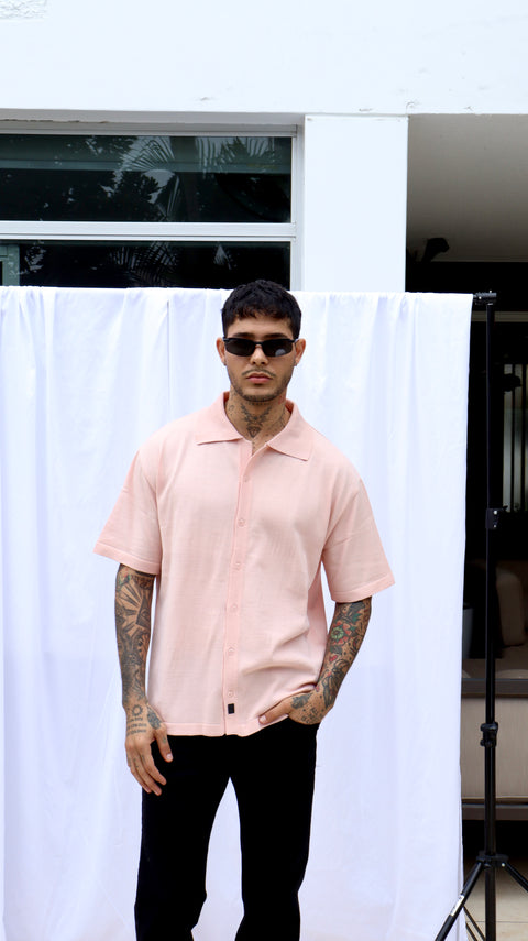 Essential Knitted Shirt - Peach