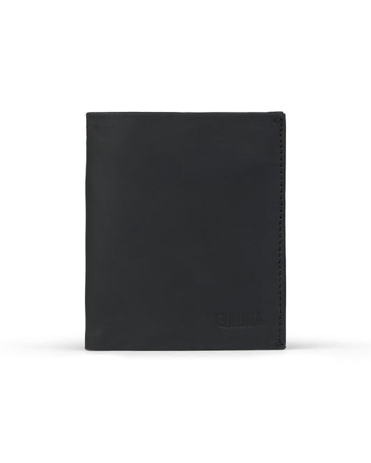 Slim Leather Wallet - Negro/Rojo