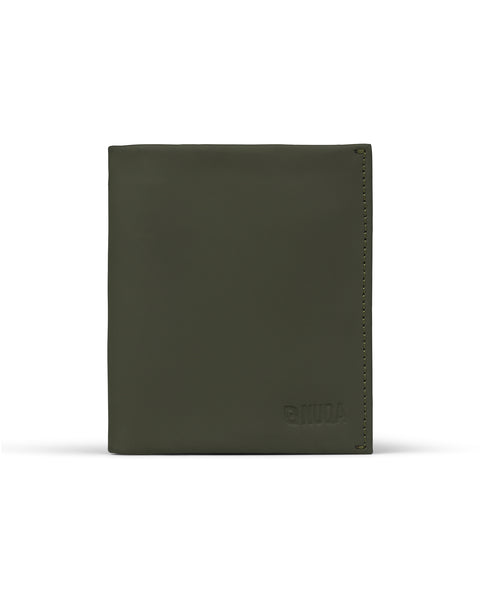 Slim Leather Wallet - Olivo/Negro