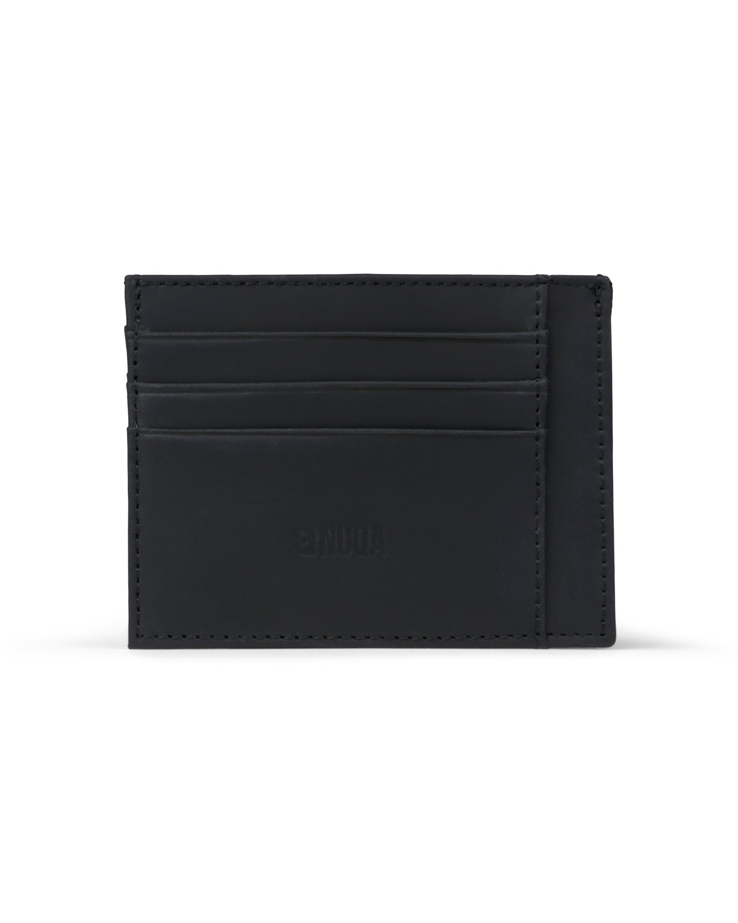 Compact Leather Cardholder - Negro