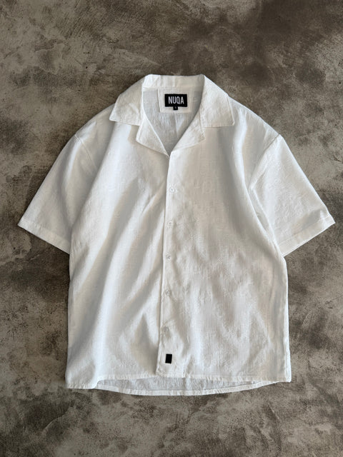 Embossed Cotton Shirt - Off White