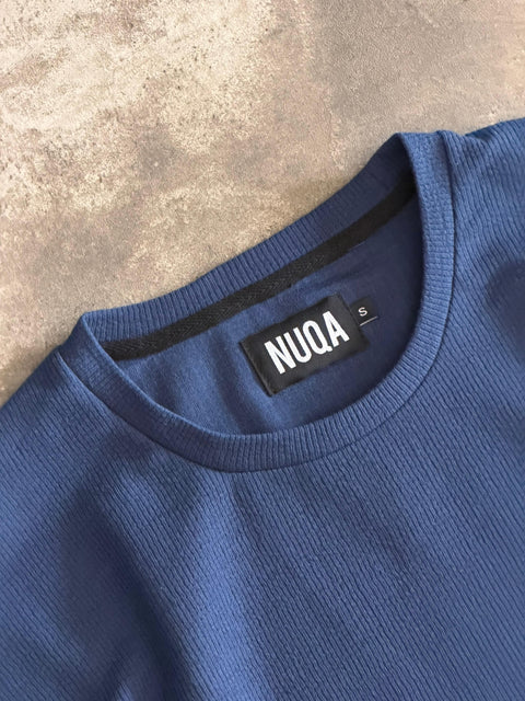 Cropped Textured Tee - Acero