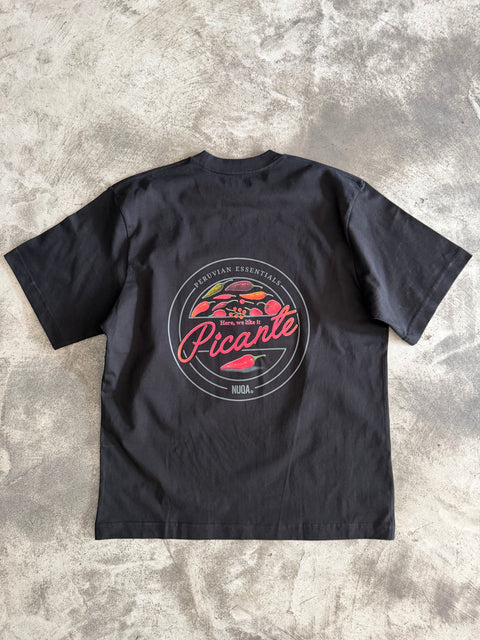 Peruvian Essentials - Picante Semi Boxy Tee - Negro
