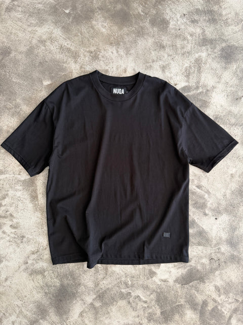 Semiboxy Cotton Tee - Black