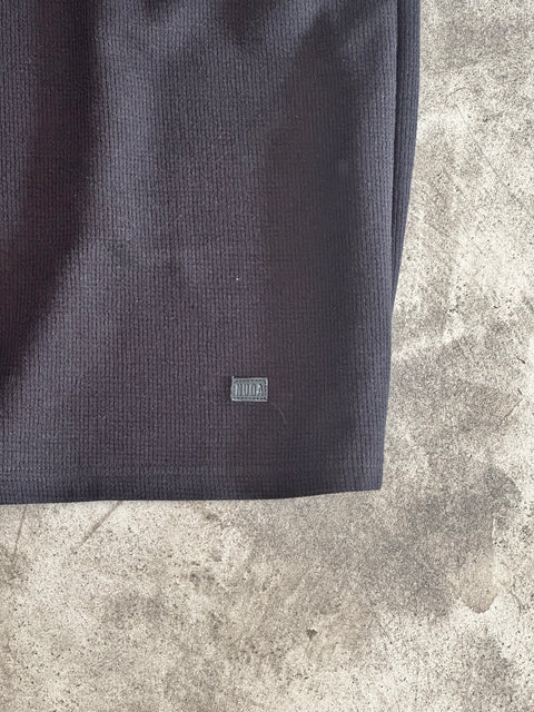 Cropped Textured Tee - Negro