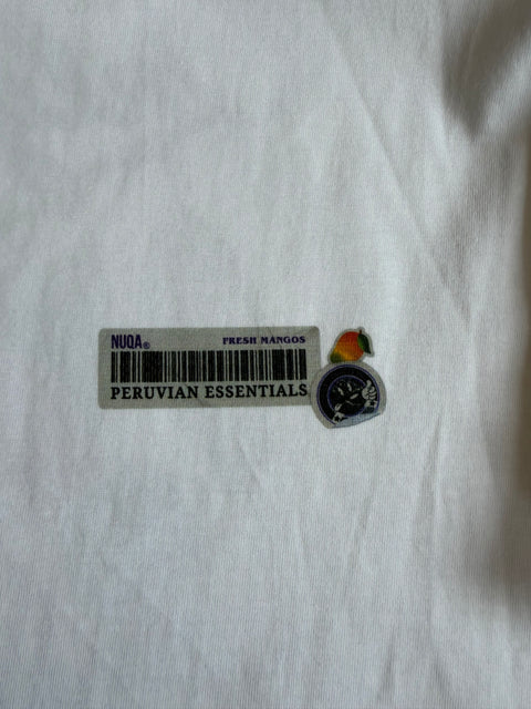 Peruvian Essentials - Mango Semi Boxy Tee - Blanco