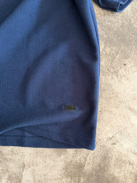 Cropped Textured Tee - Acero