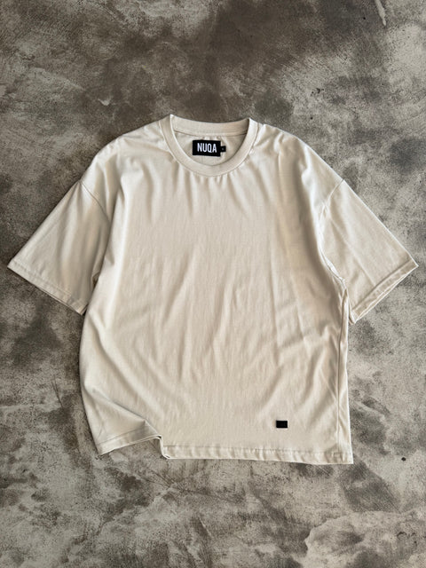 Semiboxy Cotton Tee - Bone