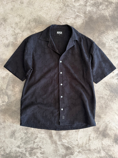 Embossed Cotton Shirt - Black