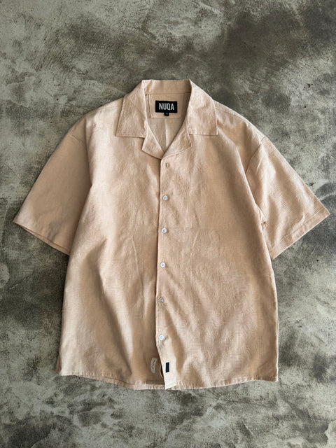 Embossed Cotton Shirt - Sand