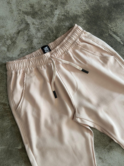 Comfort Linen Pants - Nude