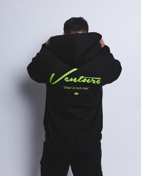 Venture Fear Is Not Real Hoodie - Negro