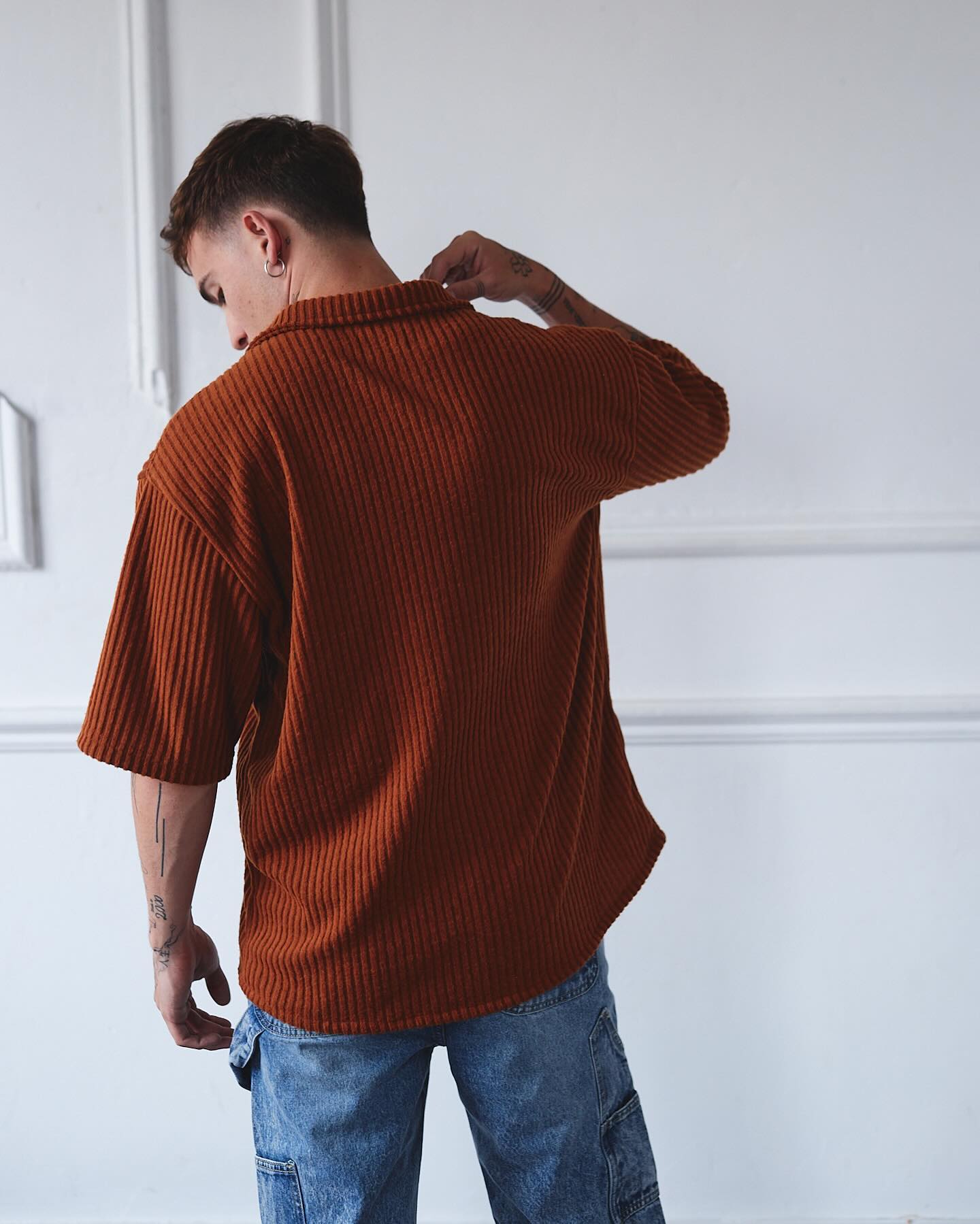 Vintage Knitted Shirt - Terracota