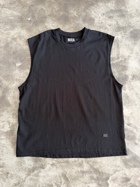 Semiboxy Cotton Tank - Black