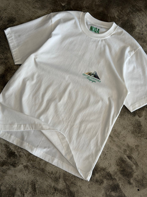 Peruvian Essentials - Arequipa Semi Boxy Tee - Blanco