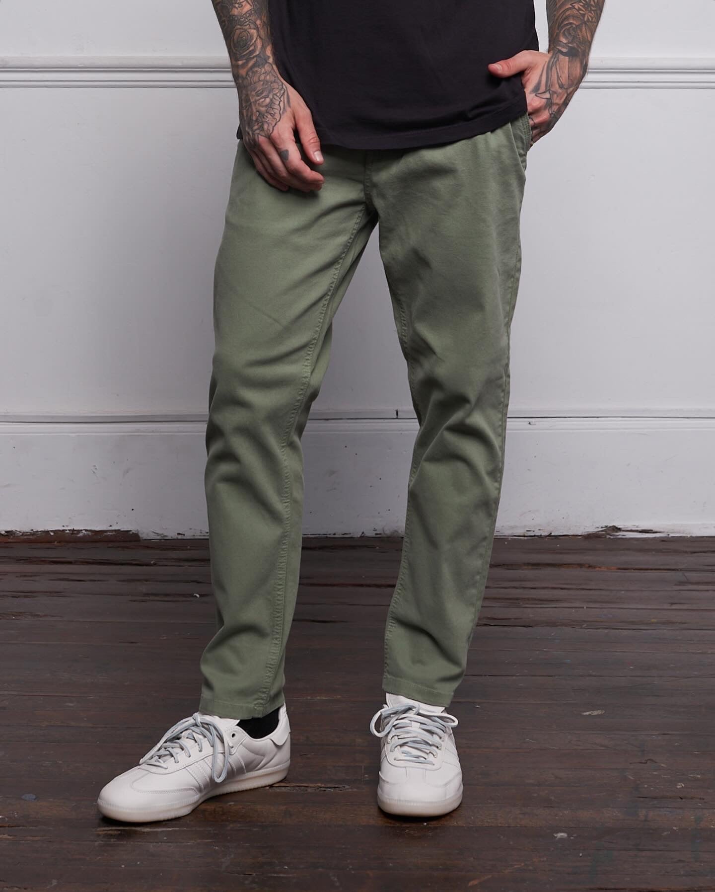 Washed Chino Pant - Verde