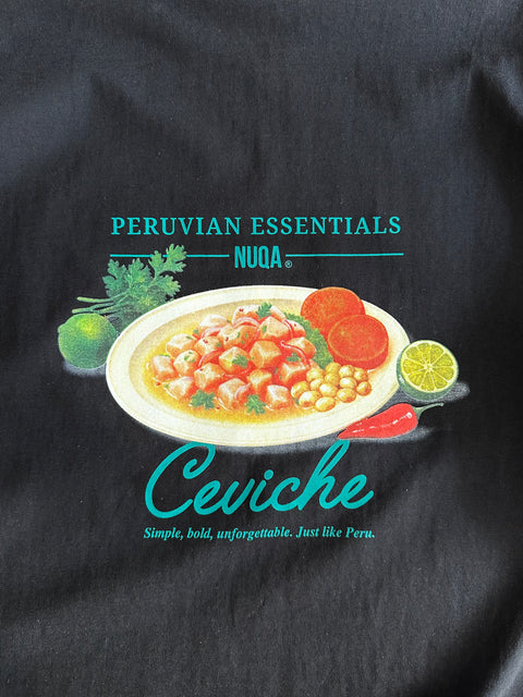 Peruvian Essentials - Ceviche Semi Boxy Tee - Negro