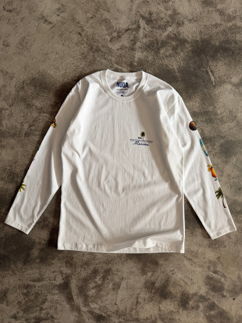 Peruvian Essentials - Máncora Long Sleeve Tee - Blanco