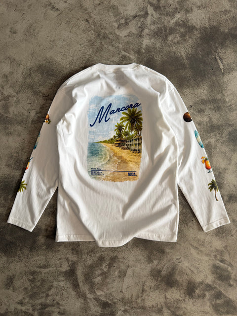 Peruvian Essentials - Máncora Long Sleeve Tee - Blanco