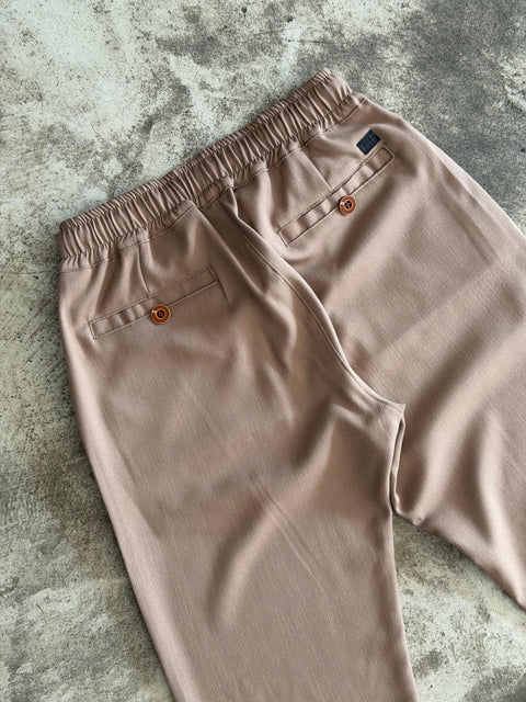 Comfort Linen Pants - Taupe