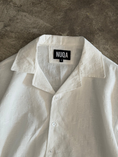 Embossed Cotton Shirt - Off White
