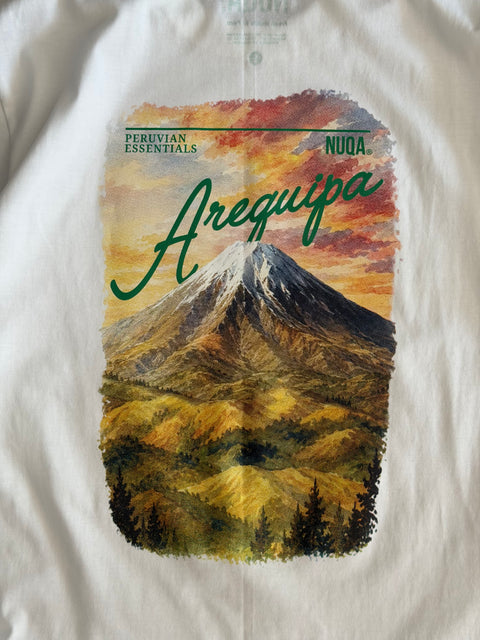 Peruvian Essentials - Arequipa Semi Boxy Tee - Blanco