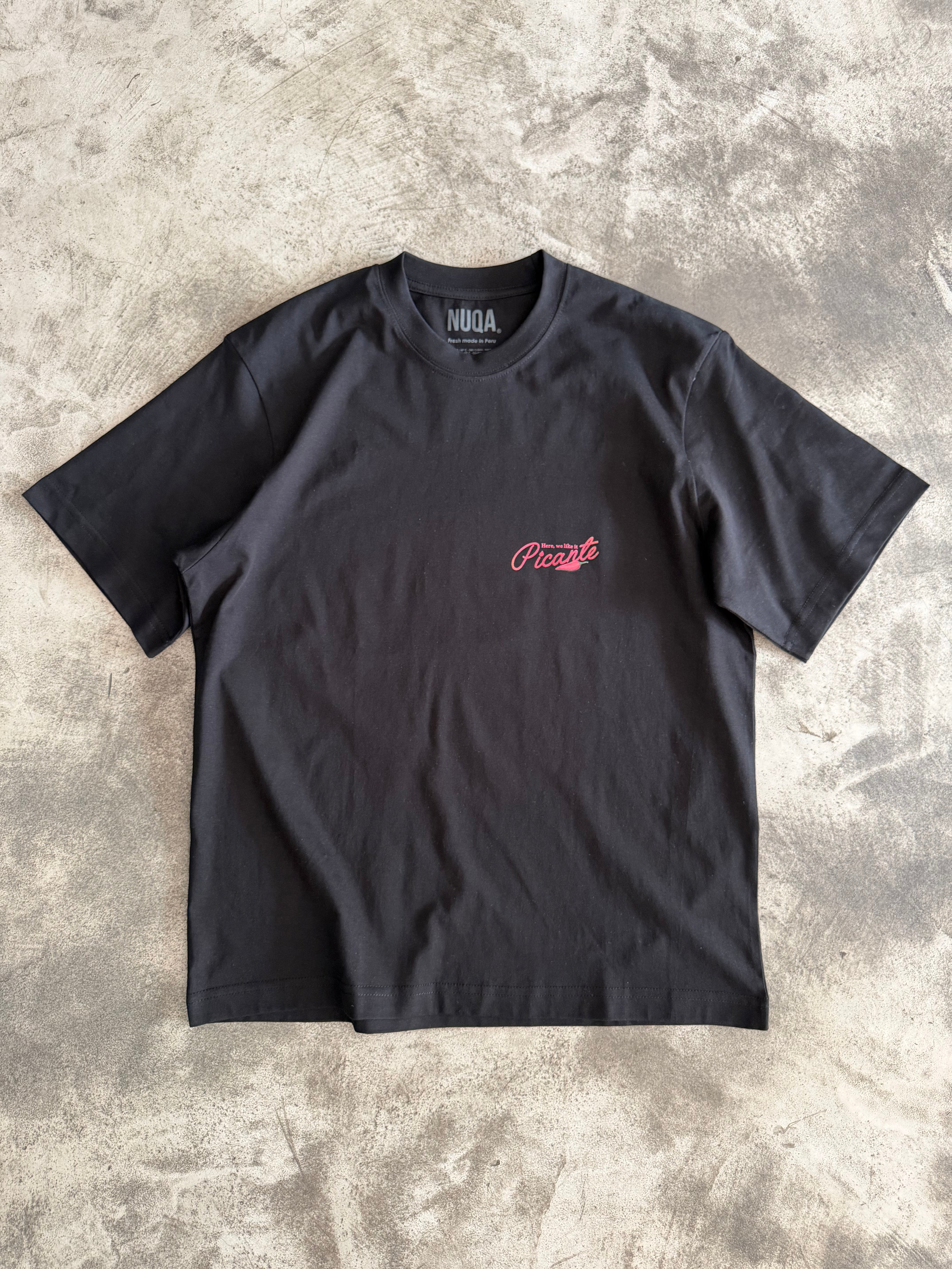 Peruvian Essentials - Picante Semi Boxy Tee - Negro – Nuqa