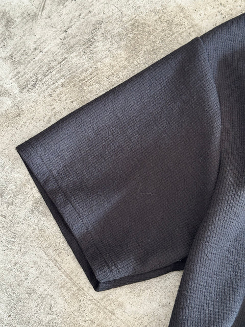 Cropped Textured Tee - Negro