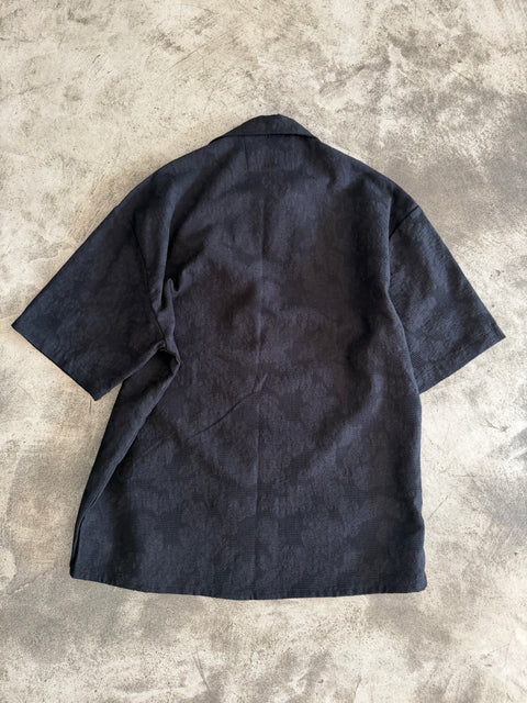 Embossed Cotton Shirt - Black