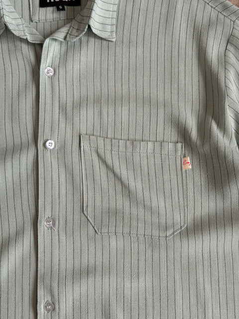 Striped Linen Shirt - Verde