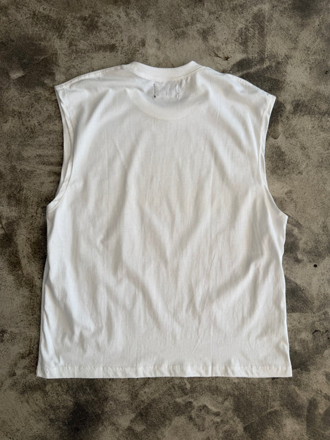 Semiboxy Cotton Tank - White