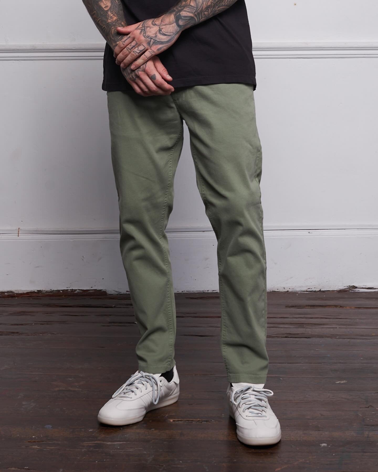 Washed Chino Pant - Verde