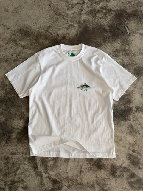 Peruvian Essentials - Arequipa Semi Boxy Tee - Blanco