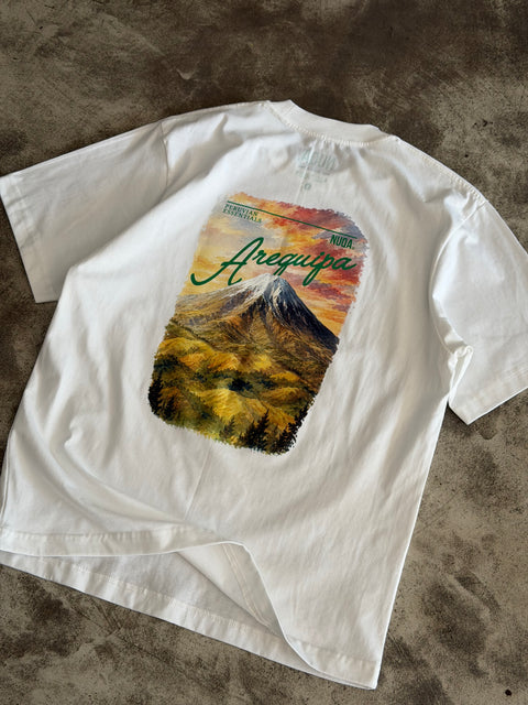 Peruvian Essentials - Arequipa Semi Boxy Tee - Blanco