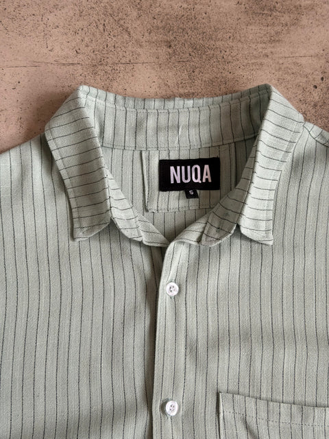 Striped Linen Shirt - Verde