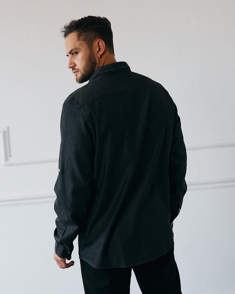 Casual Denim Shirt - Graphite
