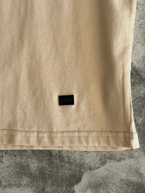 Semiboxy Cotton Tee - Beige