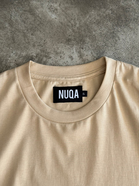 Semiboxy Cotton Tee - Beige